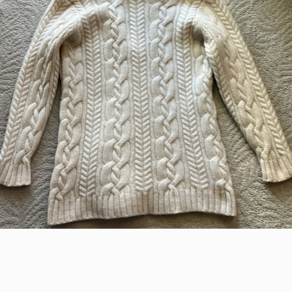 Womens Lands End Fisherman Sweater - Picture 9 of 9